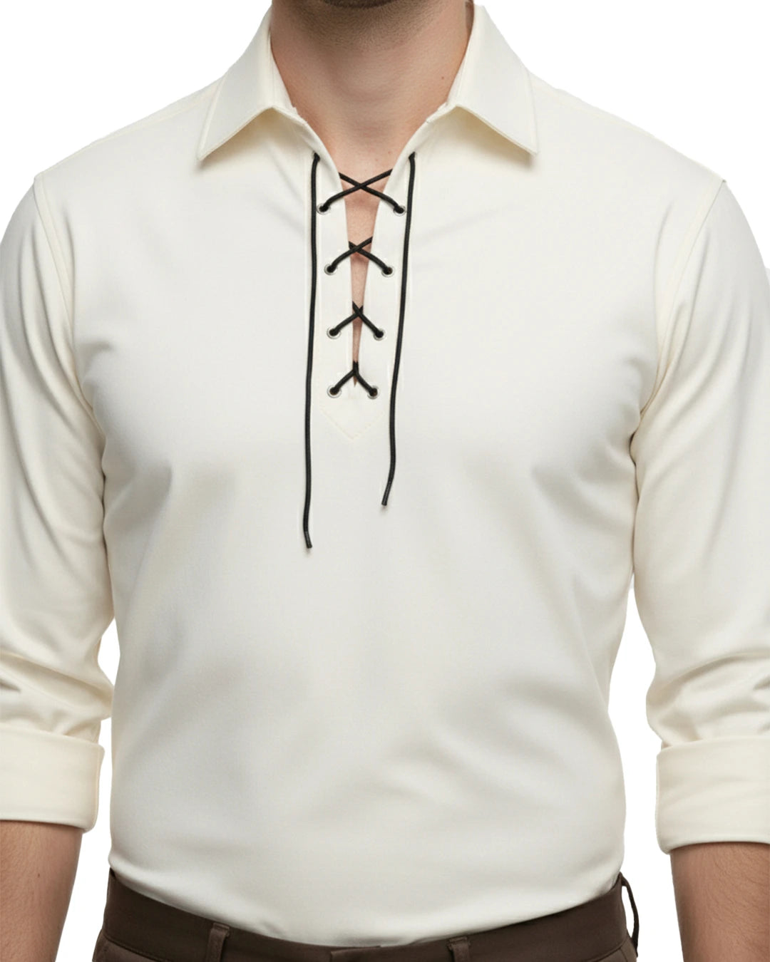 Alpenknoten Herren – Trachtenhemd Langarm Beige