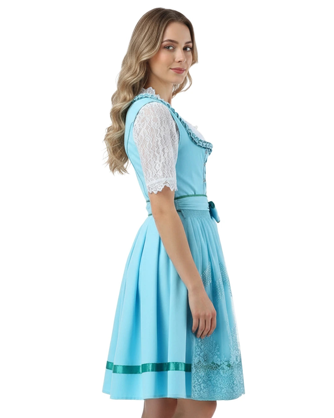 Dirndl Alpenblüte – Türkis