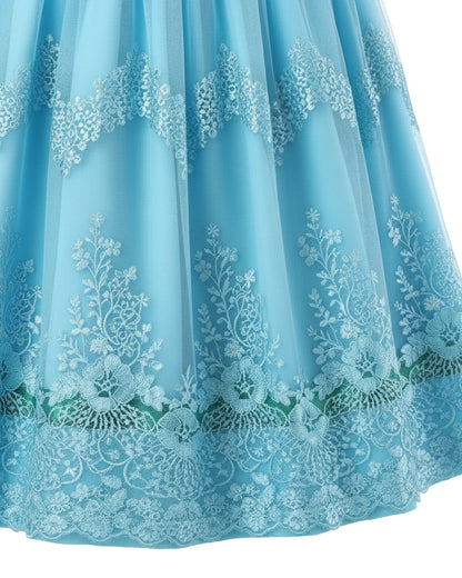 Dirndl Alpenblüte – Türkis