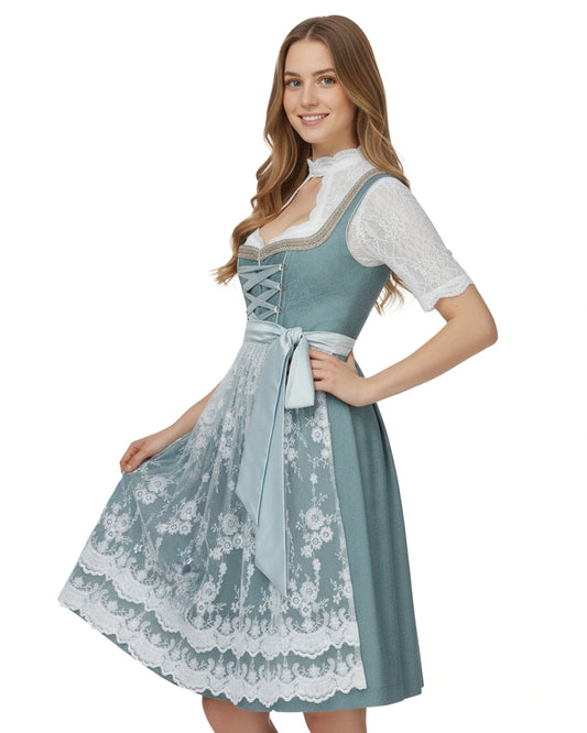 Dirndl Himmelsblüte – Türkis
