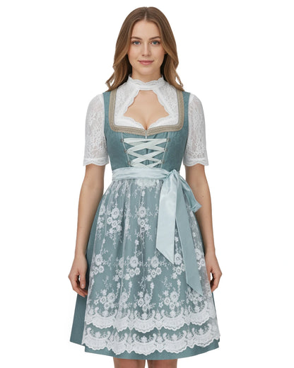 Dirndl Himmelsblüte – Türkis