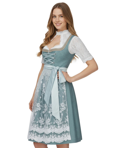 Dirndl Himmelsblüte – Türkis