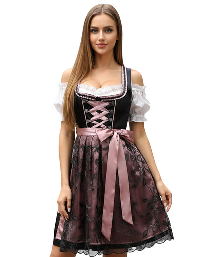 Dirndl Samtglanz – Altrosa