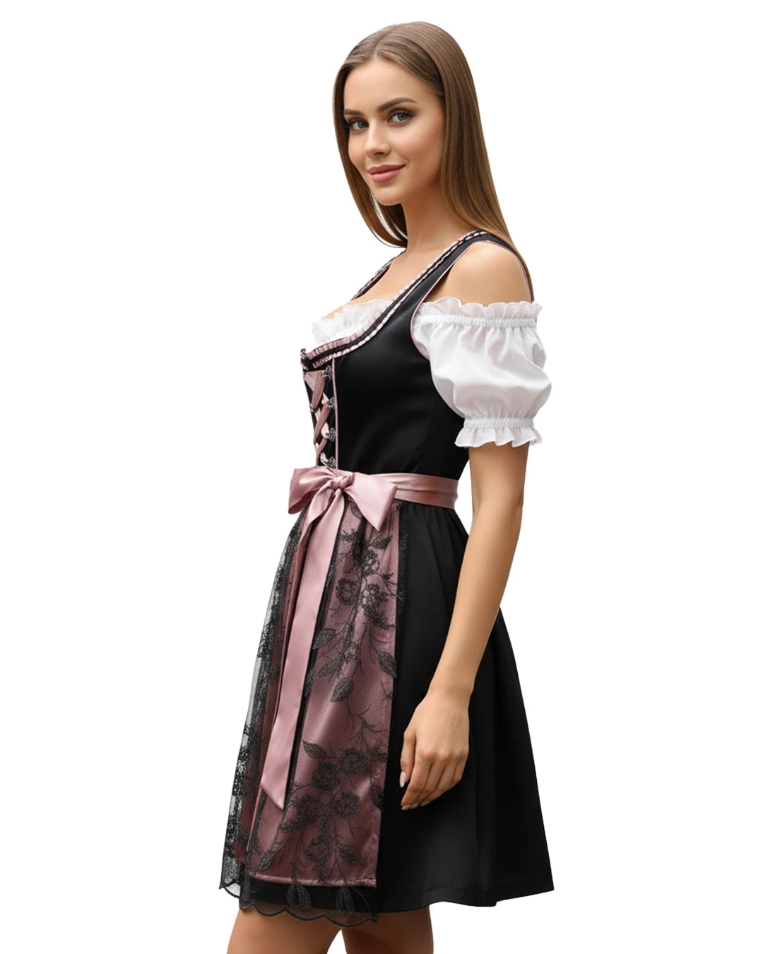 Dirndl Samtglanz – Altrosa