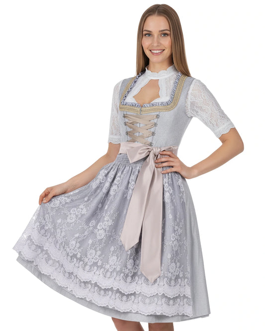 Dirndl Silberglanz – Grau