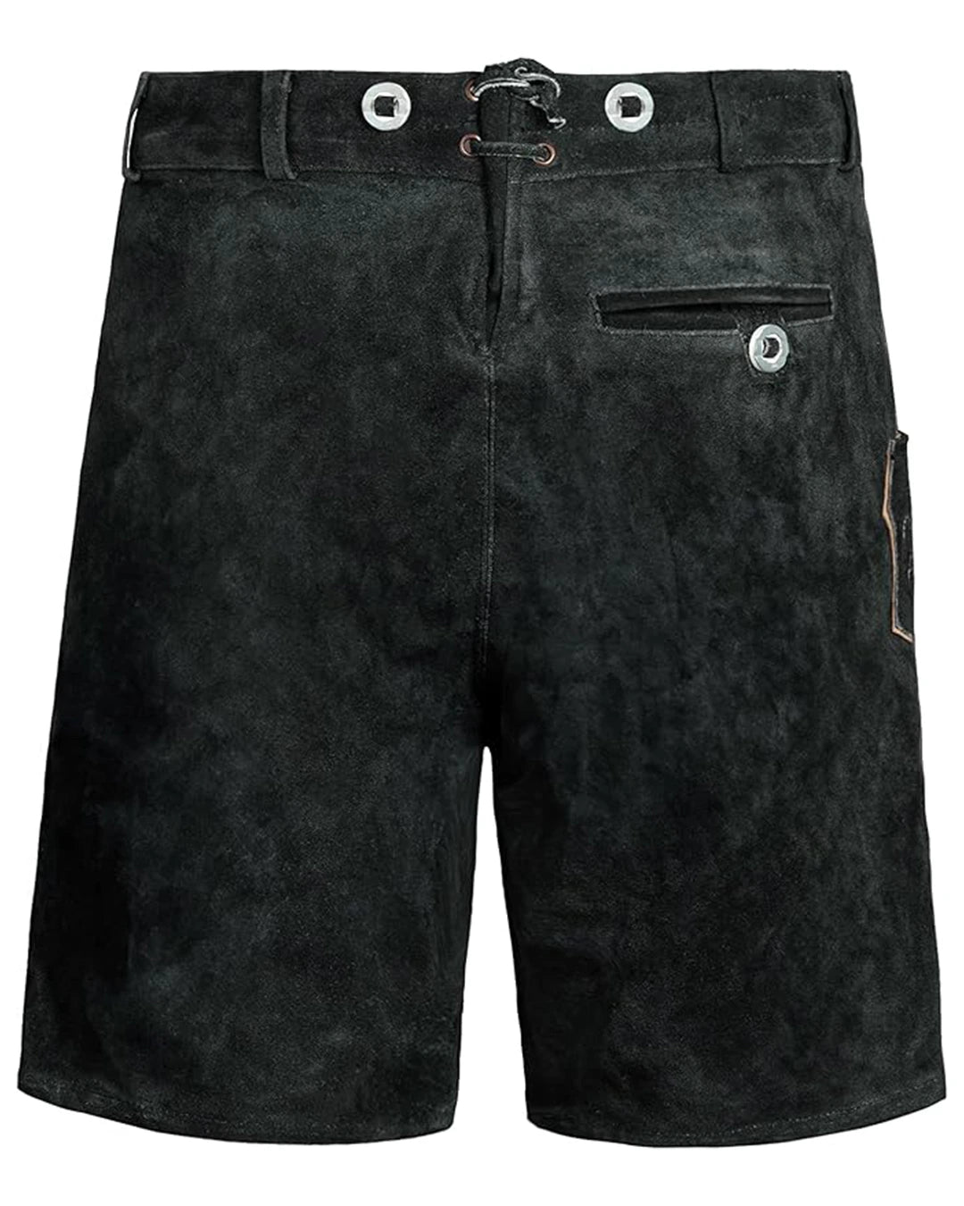 Trachten-Lederhose Eichenlaub – Schwarz