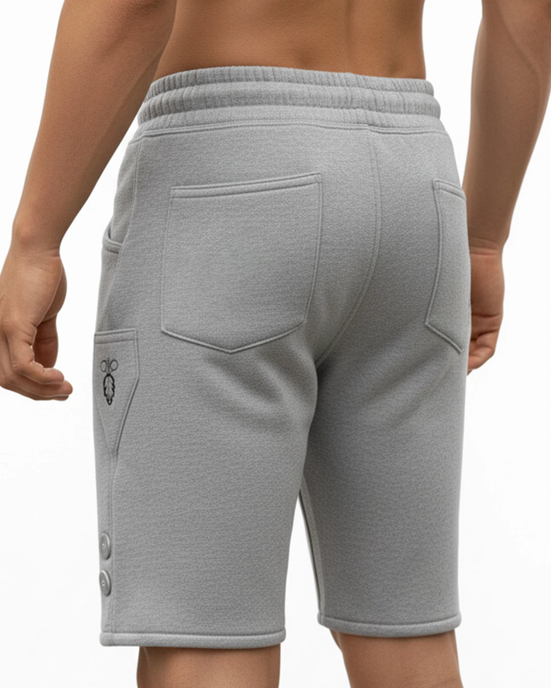 Trachten-Shorts Edelhirsch – Hellgrau