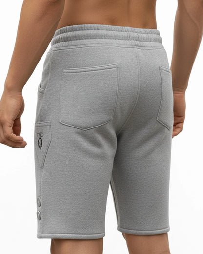 Trachten-Shorts Edelhirsch – Hellgrau