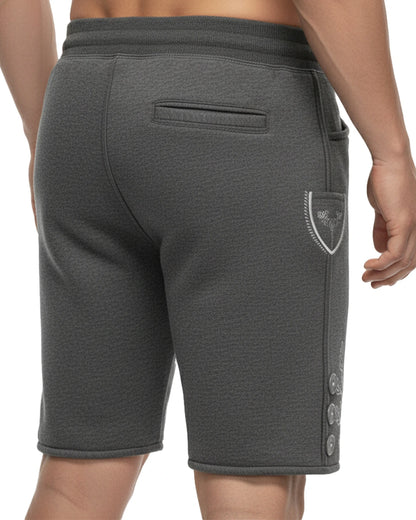 Trachten-Shorts Eichenblatt – Grau