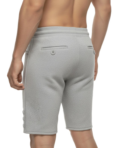 Trachten-Shorts Eichenblatt – Hellgrau