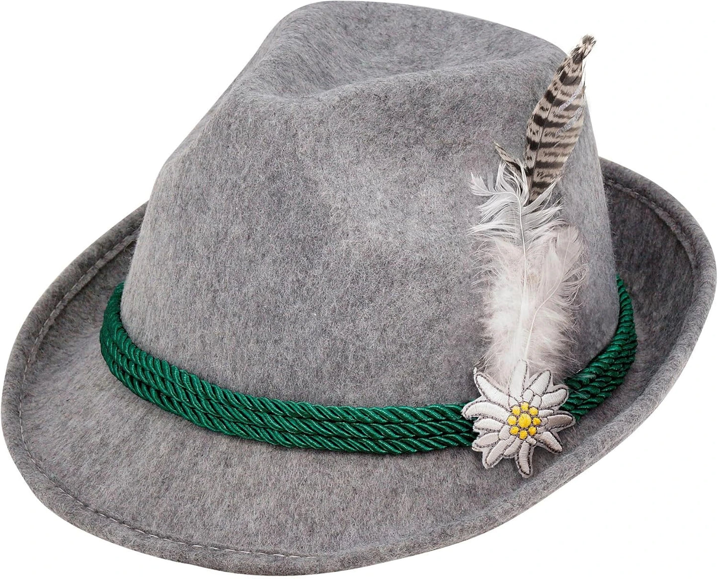 Oktoberfesthut Bergfeder – Grau