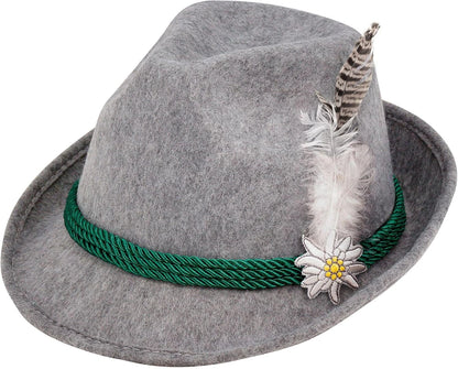 Oktoberfesthut Bergfeder – Grau