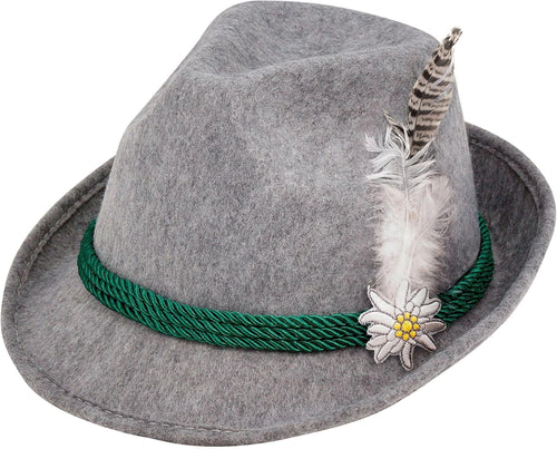 Oktoberfesthut Bergfeder – Grau