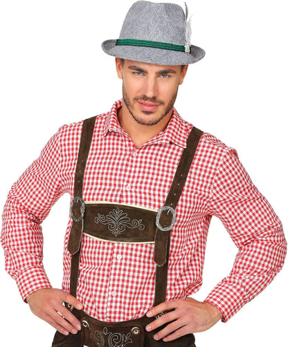 Oktoberfesthut Bergfeder – Grau